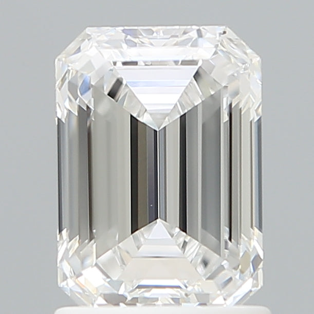 1.58 Carat Emerald Shaped, Ideal Cut, E Color, VVS1 Clarity, IGI Certified Lab Grown Diamond