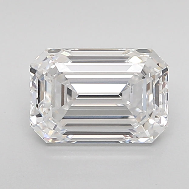 1.66 Carat Emerald Shaped, Excellent Cut, D Color, VVS2 Clarity, IGI Certified Lab Grown Diamond