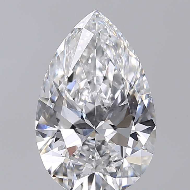 3.02 Carat Pear Shaped, Excellent Cut, D Color, VS1 Clarity, IGI Certified Lab Grown Diamond