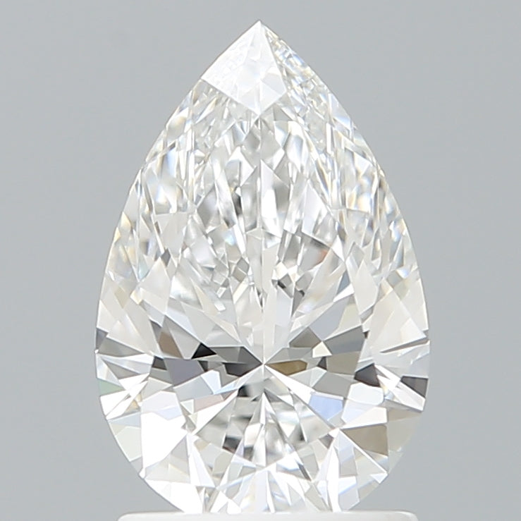 1.54 Carat Pear Shaped, Ideal Cut, E Color, VVS2 Clarity, IGI Certified Lab Grown Diamond