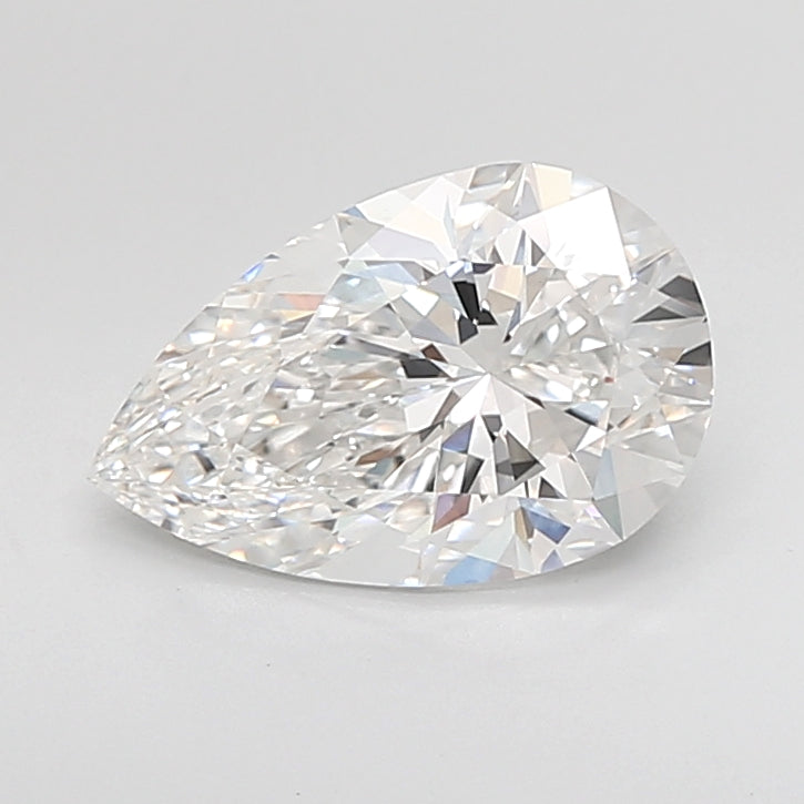 3.05 Carat Pear Shaped, Excellent Cut, F Color, VVS2 Clarity, IGI Certified Lab Grown Diamond