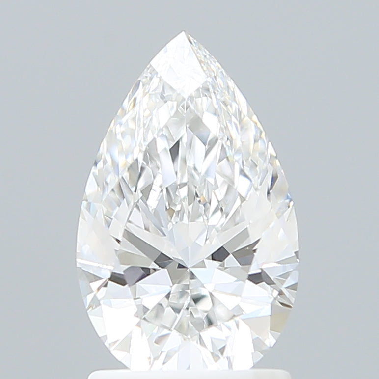 1.58 Carat Pear Shaped, Ideal Cut, E Color, VVS1 Clarity, IGI Certified Lab Grown Diamond