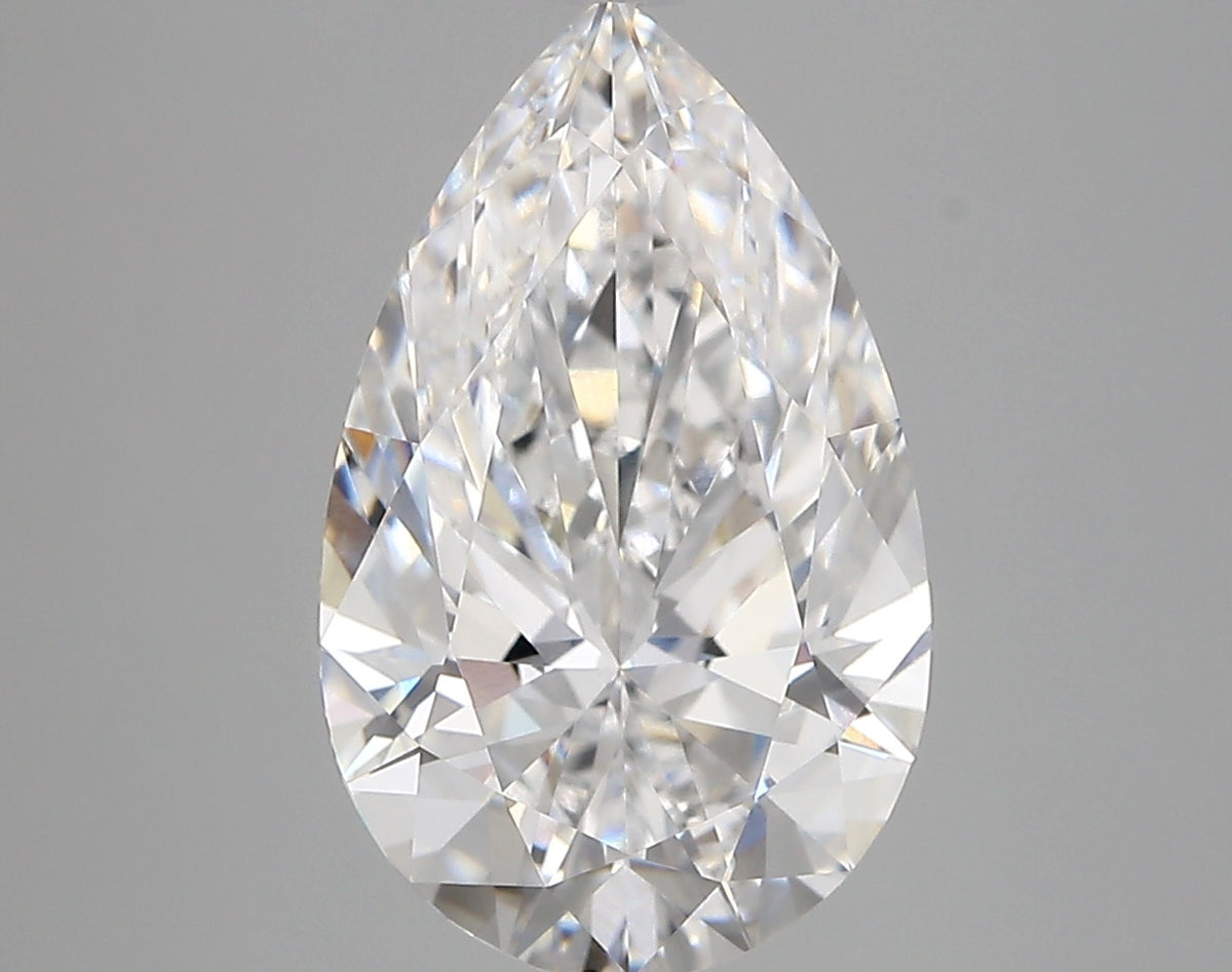 4.00 Carat Pear Shaped, Very Good Cut, D Color, VVS1 Clarity, IGI Certified Lab Grown Diamond