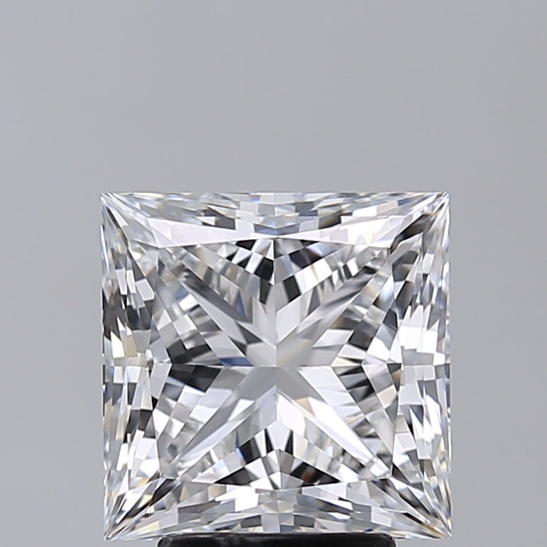 4.01 Carat Princess Shaped, Excellent Cut, E Color, VVS2 Clarity, IGI Certified Lab Grown Diamond