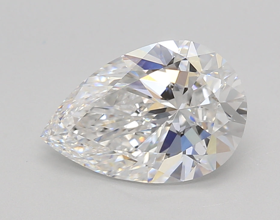 2.01 Carat Pear Shaped, Ideal Cut, E Color, VVS2 Clarity, GIA Certified Lab Grown Diamond