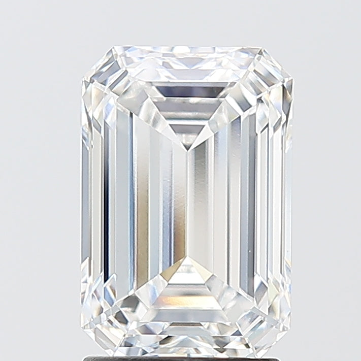 2.55 Carat Emerald Shaped, Ideal Cut, E Color, VS1 Clarity, IGI Certified Lab Grown Diamond