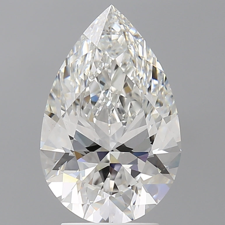 3.52 Carat Pear Shaped, Ideal Cut, F Color, VS1 Clarity, IGI Certified Lab Grown Diamond