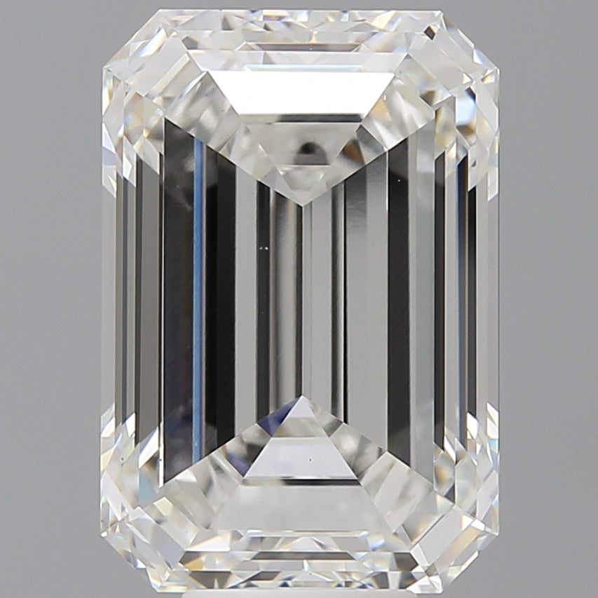 10.06 Carat Emerald Shaped, Ideal Cut, F Color, VVS2 Clarity, IGI Certified Lab Grown Diamond