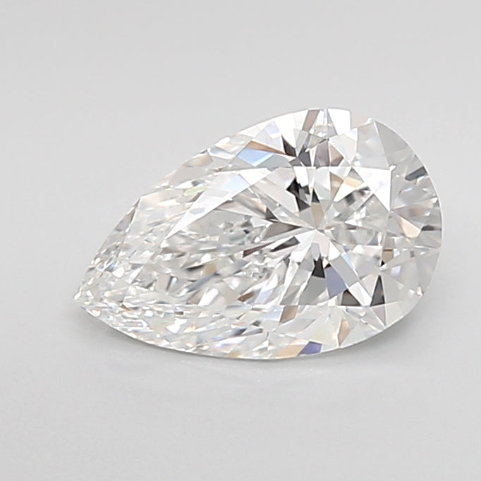 1.52 Carat Pear Shaped, Ideal Cut, D Color, VS1 Clarity, IGI Certified Lab Grown Diamond