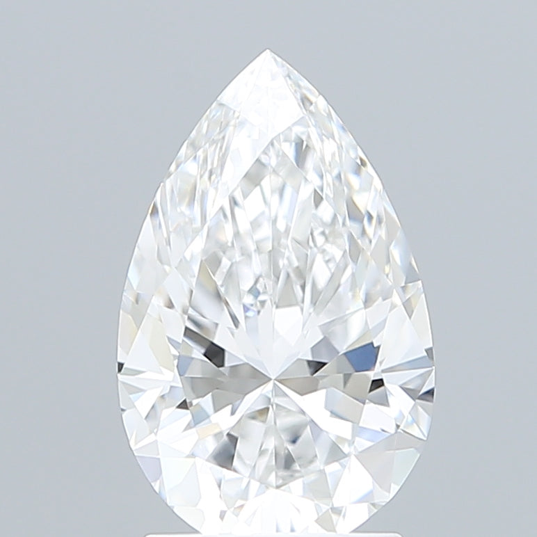 2.10 Carat Pear Shaped, Ideal Cut, E Color, VVS1 Clarity, IGI Certified Lab Grown Diamond