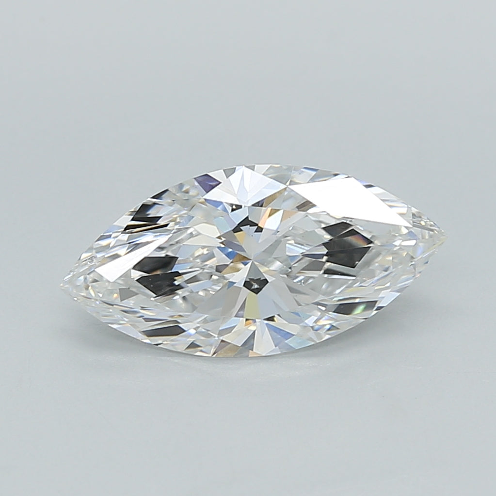 1.56 Carat Marquise Shaped, Ideal Cut, E Color, VVS2 Clarity, IGI Certified Lab Grown Diamond