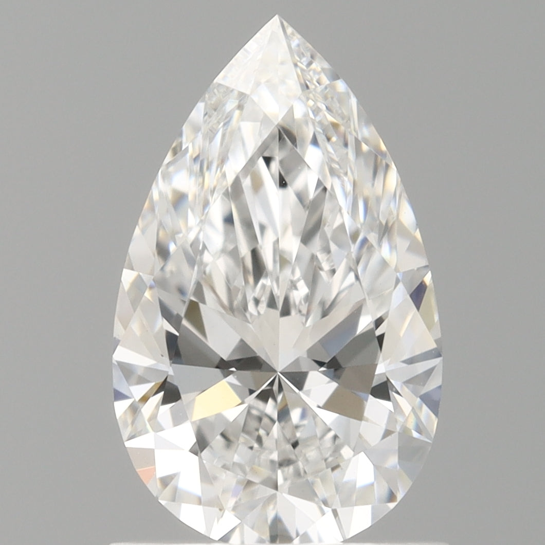 1.09 Carat Pear Shaped, Ideal Cut, D Color, VVS2 Clarity, IGI Certified Lab Grown Diamond