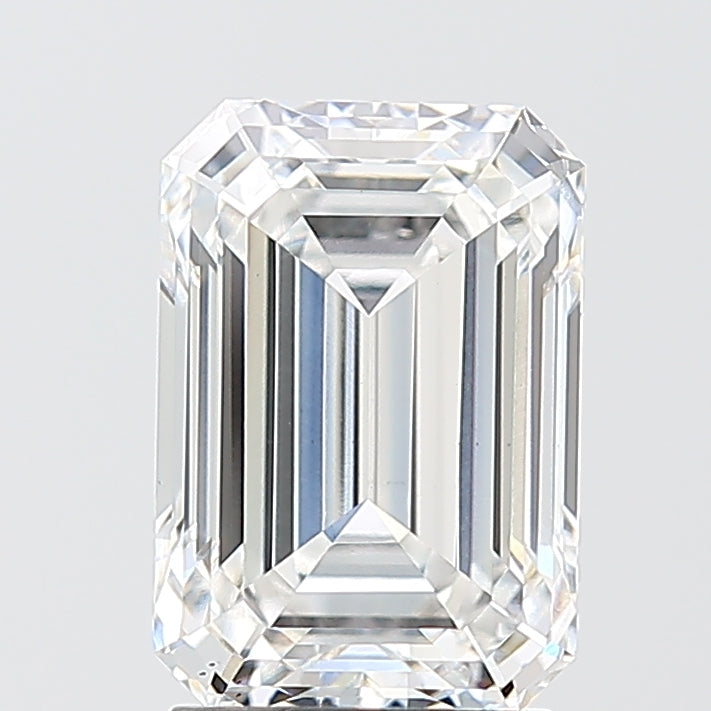 2.55 Carat Emerald Shaped, Ideal Cut, E Color, VS1 Clarity, IGI Certified Lab Grown Diamond