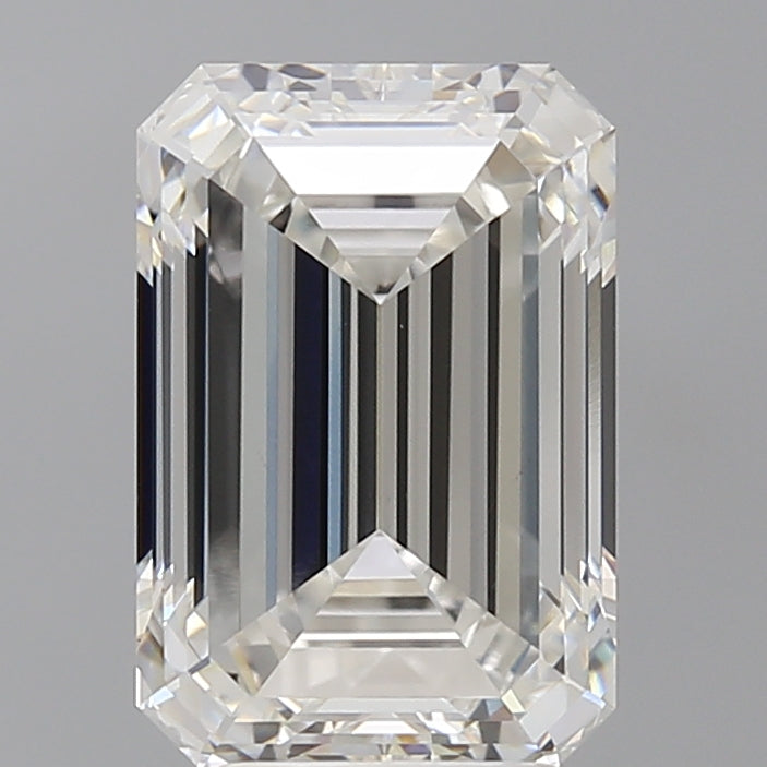 4.56 Carat Emerald Shaped, Ideal Cut, F Color, VVS2 Clarity, IGI Certified Lab Grown Diamond