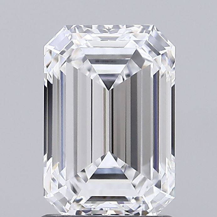 1.56 Carat Emerald Shaped, Ideal Cut, D Color, IF Clarity, IGI Certified Lab Grown Diamond