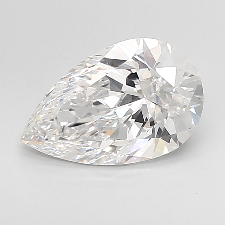 2.58 Carat Pear Shaped, Ideal Cut, E Color, VVS2 Clarity, IGI Certified Lab Grown Diamond