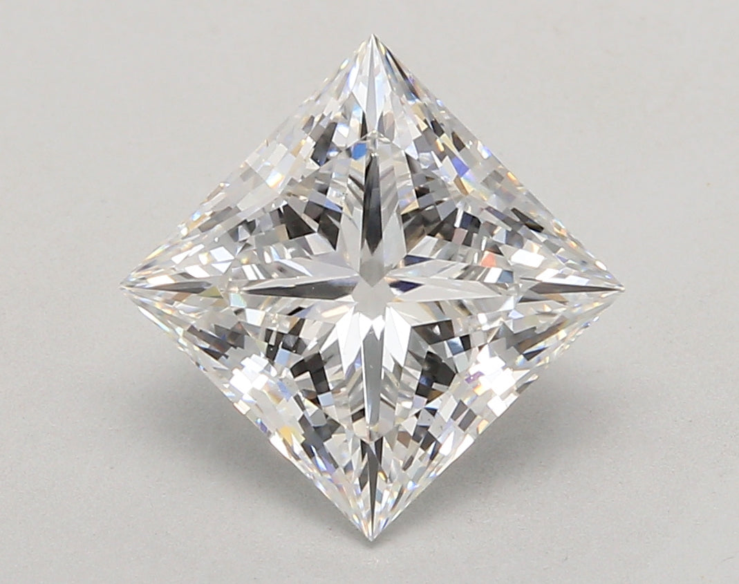 4.06 Carat Princess Shaped, Ideal Cut, E Color, VS1 Clarity, IGI Certified Lab Grown Diamond