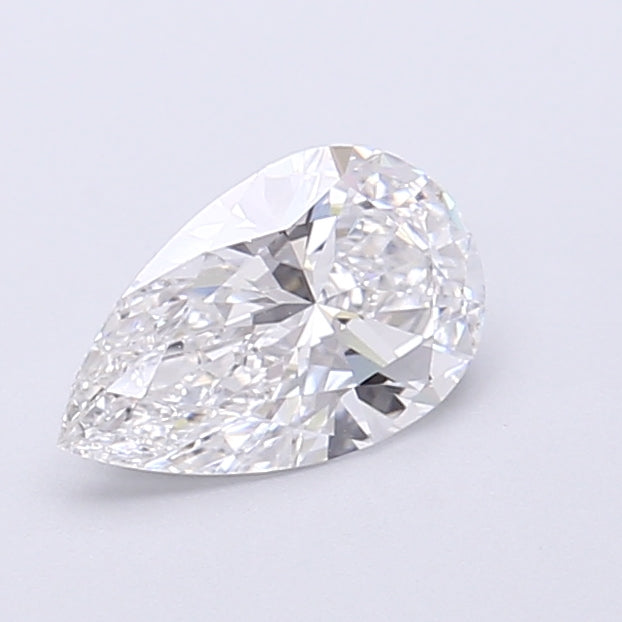 0.79 Carat Pear Shaped, Very Good Cut, D Color, VVS2 Clarity, IGI Certified Lab Grown Diamond