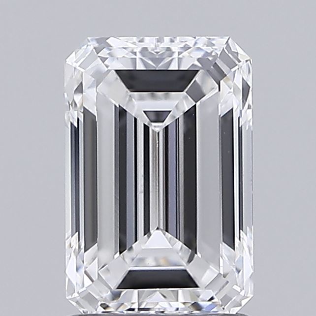 1.51 Carat Emerald Shaped, Ideal Cut, D Color, VS1 Clarity, IGI Certified Lab Grown Diamond