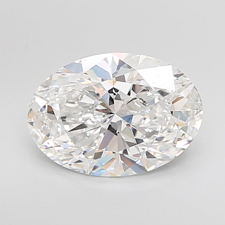 5.09 Carat Oval Shaped, Ideal Cut, D Color, VVS2 Clarity, IGI Certified Lab Grown Diamond