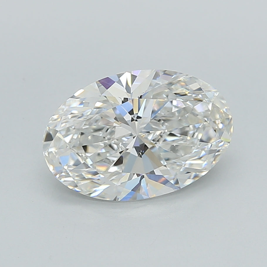 1.86 Carat Oval Shaped, Ideal Cut, F Color, VVS2 Clarity, IGI Certified Lab Grown Diamond