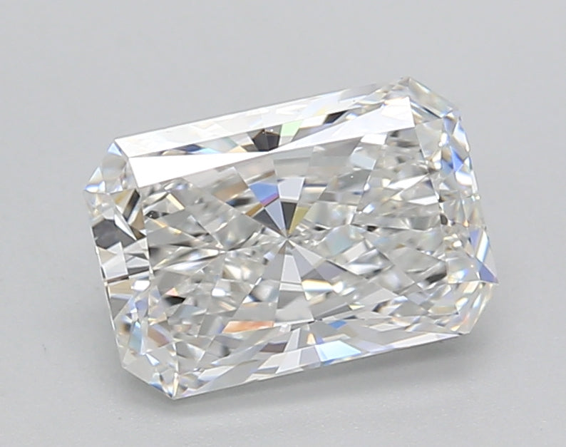 1.52 Carat Radiant Shaped, Ideal Cut, E Color, VS1 Clarity, GIA Certified Lab Grown Diamond