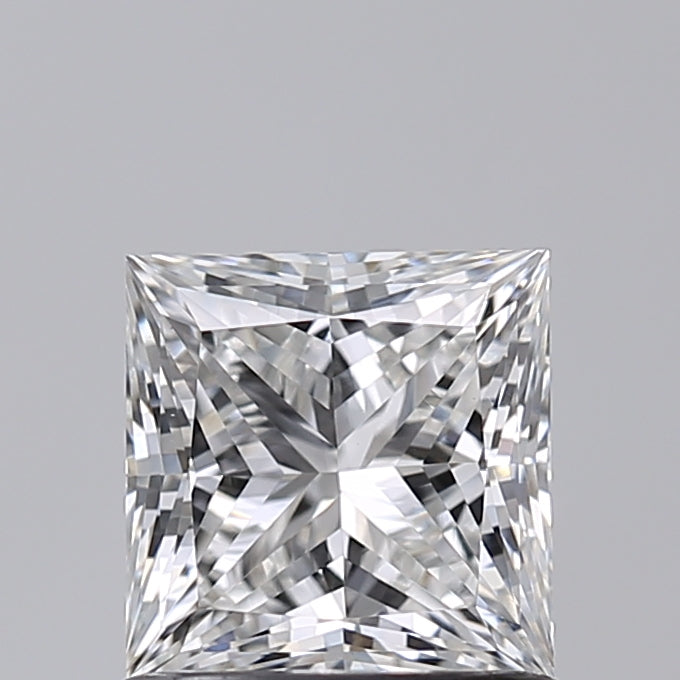 1.00 Carat Princess Shaped, Ideal Cut, F Color, VVS2 Clarity, IGI Certified Lab Grown Diamond