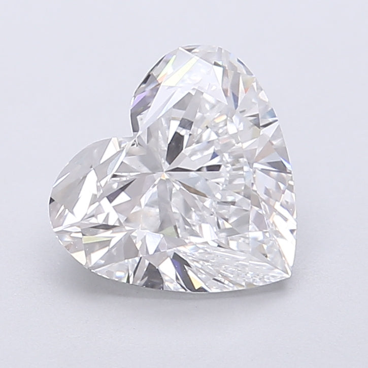 2.20 Carat Heart Shaped, Very Good Cut, D Color, VVS2 Clarity, IGI Certified Lab Grown Diamond