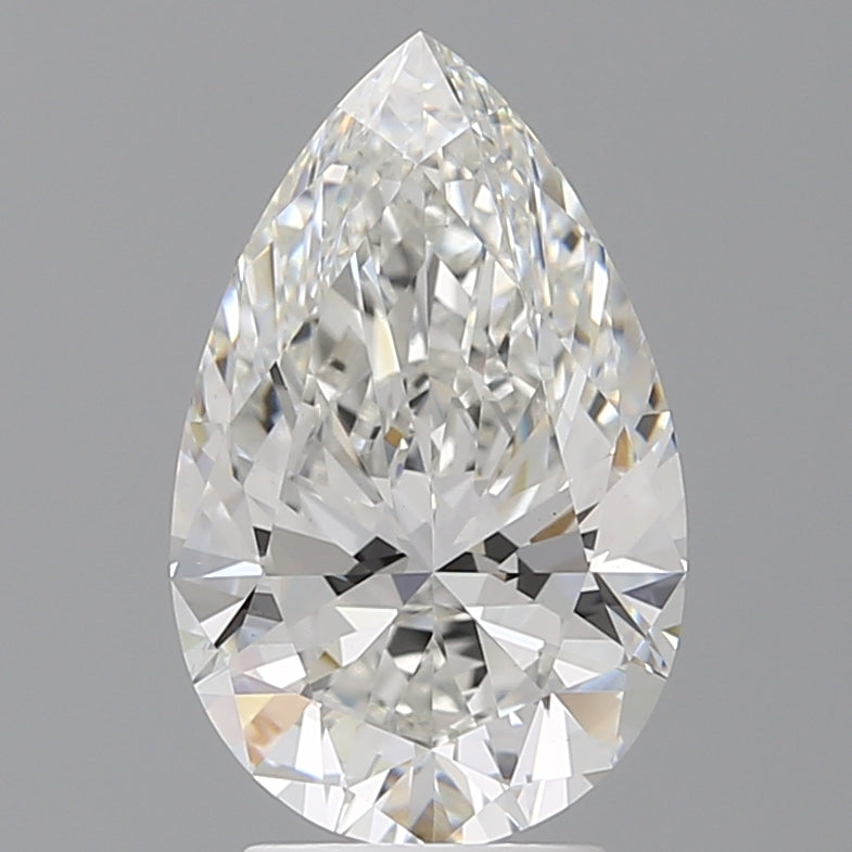 3.51 Carat Pear Shaped, Ideal Cut, F Color, VVS2 Clarity, IGI Certified Lab Grown Diamond
