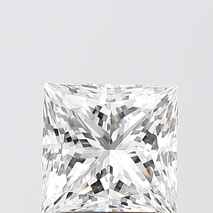 2.05 Carat Princess Shaped, Ideal Cut, E Color, VVS2 Clarity, IGI Certified Lab Grown Diamond
