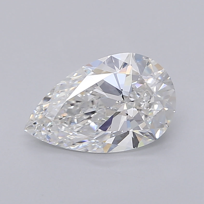 1.54 Carat Pear Shaped, Ideal Cut, E Color, VVS1 Clarity, IGI Certified Lab Grown Diamond