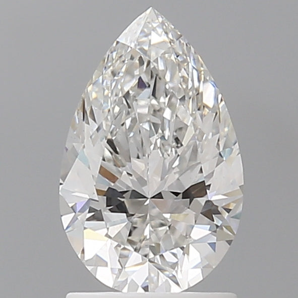 1.57 Carat Pear Shaped, Ideal Cut, F Color, VS1 Clarity, IGI Certified Lab Grown Diamond