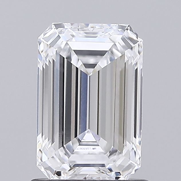 1.09 Carat Emerald Shaped, Ideal Cut, D Color, VVS1 Clarity, IGI Certified Lab Grown Diamond