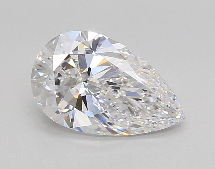 2.05 Carat Pear Shaped, Ideal Cut, D Color, VVS2 Clarity, IGI Certified Lab Grown Diamond