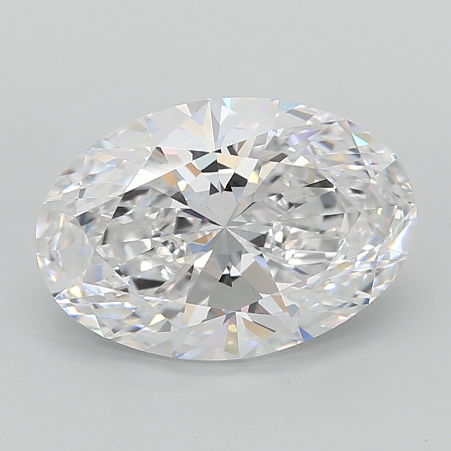 3.06 Carat Oval Shaped, Very Good Cut, D Color, VS1 Clarity, IGI Certified Lab Grown Diamond