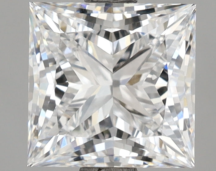 2.57 Carat Princess Shaped, Ideal Cut, D Color, VVS1 Clarity, IGI Certified Lab Grown Diamond