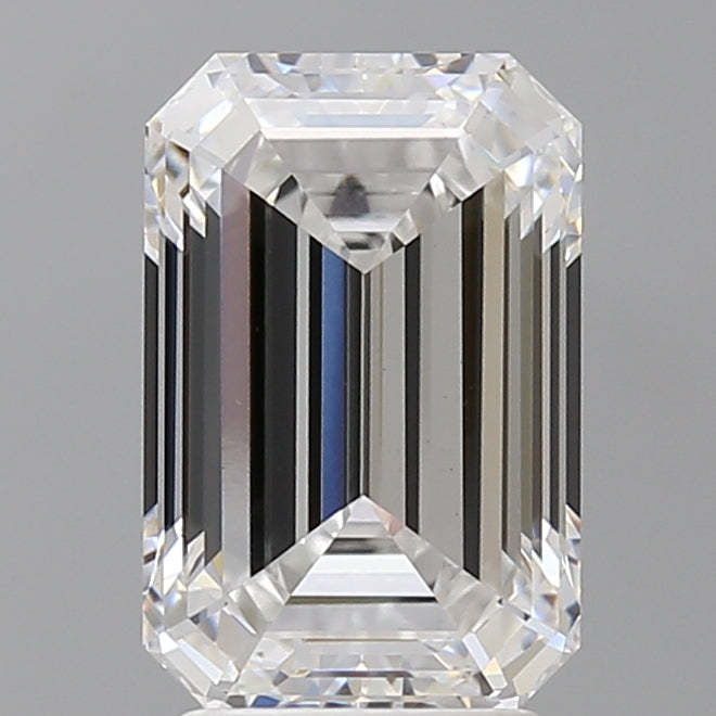 3.59 Carat Emerald Shaped, Ideal Cut, E Color, VVS2 Clarity, IGI Certified Lab Grown Diamond