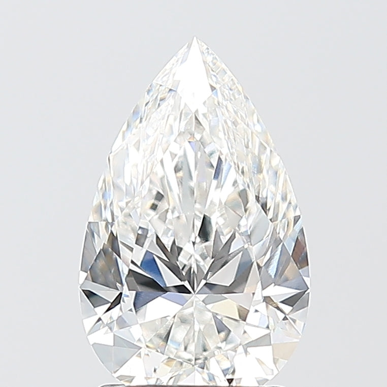 2.02 Carat Pear Shaped, Ideal Cut, E Color, VVS2 Clarity, IGI Certified Lab Grown Diamond