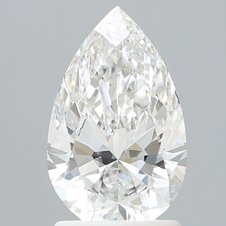 1.55 Carat Pear Shaped, Ideal Cut, D Color, VVS1 Clarity, IGI Certified Lab Grown Diamond