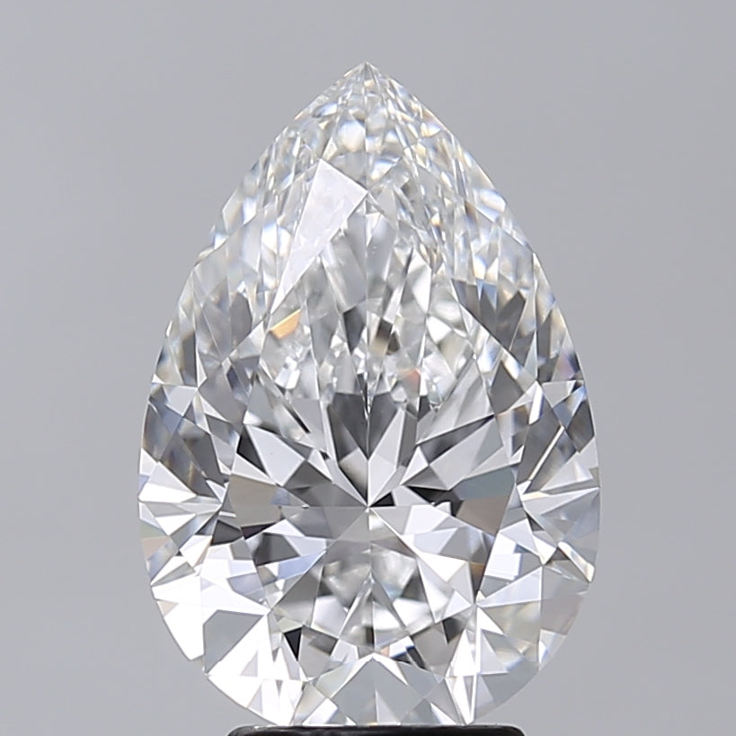 4.01 Carat Pear Shaped, Excellent Cut, E Color, VVS2 Clarity, IGI Certified Lab Grown Diamond