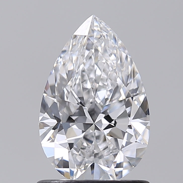1.00 Carat Pear Shaped, Excellent Cut, D Color, VVS2 Clarity, IGI Certified Lab Grown Diamond