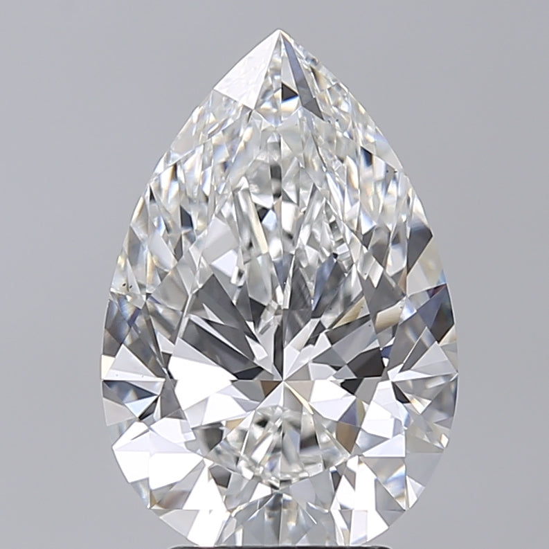 4.02 Carat Pear Shaped, Excellent Cut, F Color, VS1 Clarity, IGI Certified Lab Grown Diamond