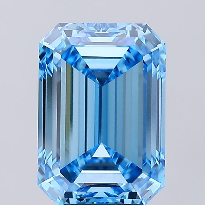 6.03 Carat Emerald Shaped, Ideal Cut, VVS2 Clarity, IGI Certified Lab Grown Diamond