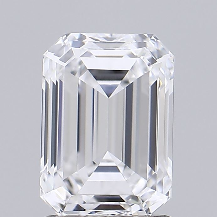 1.55 Carat Emerald Shaped, Ideal Cut, D Color, IF Clarity, IGI Certified Lab Grown Diamond