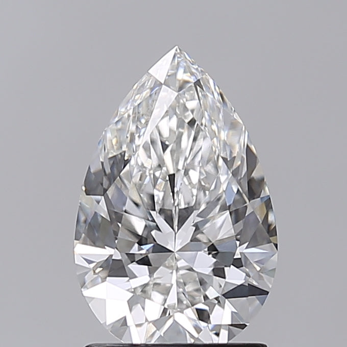 1.52 Carat Pear Shaped, Ideal Cut, F Color, VVS2 Clarity, IGI Certified Lab Grown Diamond