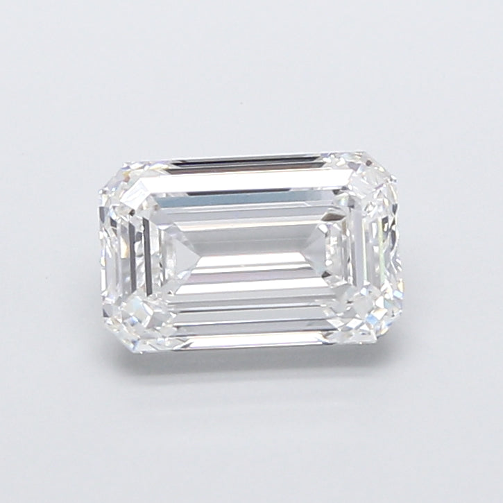 2.44 Carat Emerald Shaped, Very Good Cut, D Color, VVS1 Clarity, IGI Certified Lab Grown Diamond