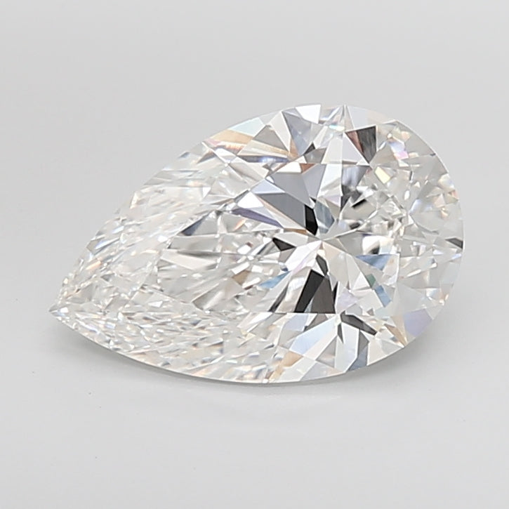 6.03 Carat Pear Shaped, Ideal Cut, E Color, VVS2 Clarity, IGI Certified Lab Grown Diamond
