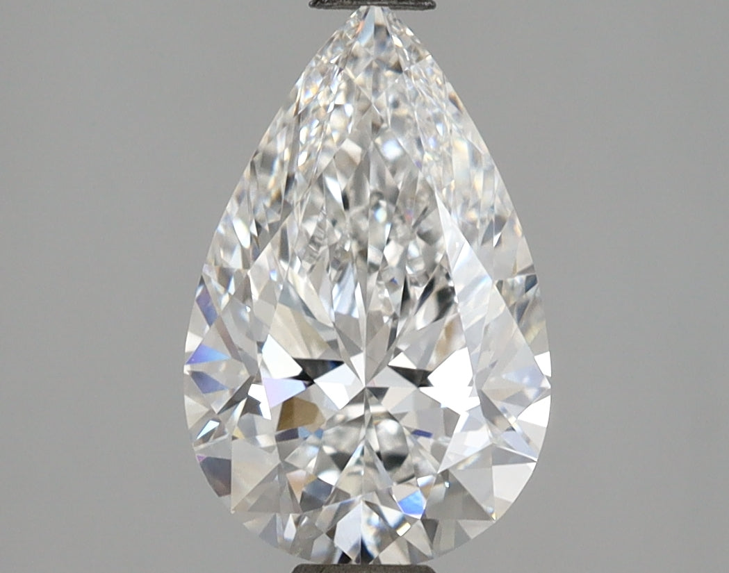 2.09 Carat Pear Shaped, Ideal Cut, D Color, VVS2 Clarity, IGI Certified Lab Grown Diamond