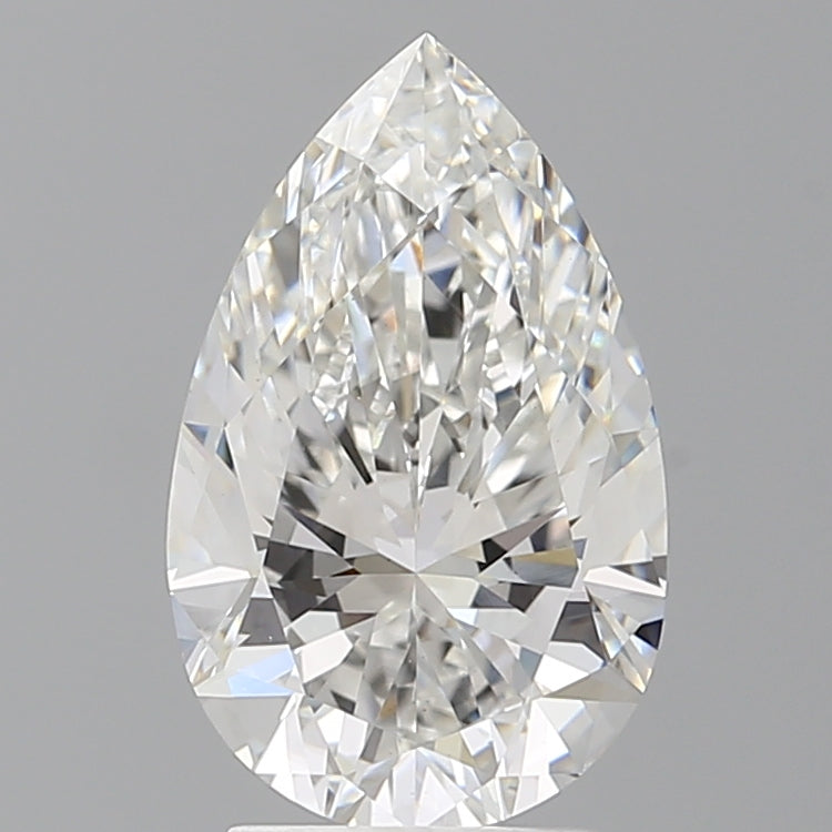 3.00 Carat Pear Shaped, Ideal Cut, F Color, VS1 Clarity, IGI Certified Lab Grown Diamond
