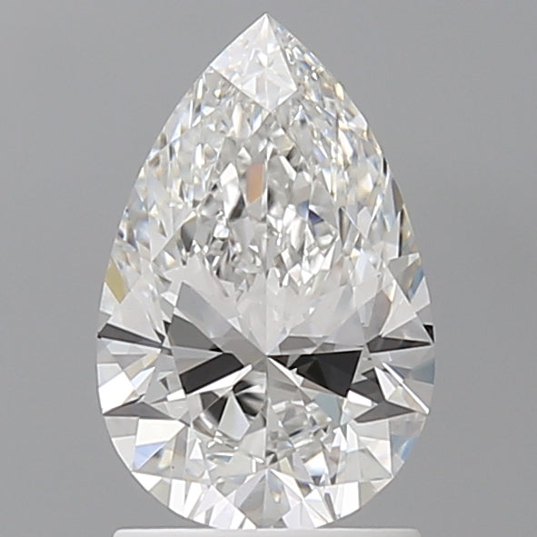 1.57 Carat Pear Shaped, Ideal Cut, E Color, VS1 Clarity, IGI Certified Lab Grown Diamond